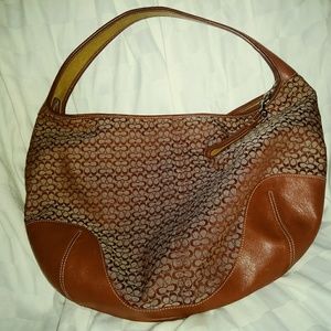 Well loved Red Coach Signature purse